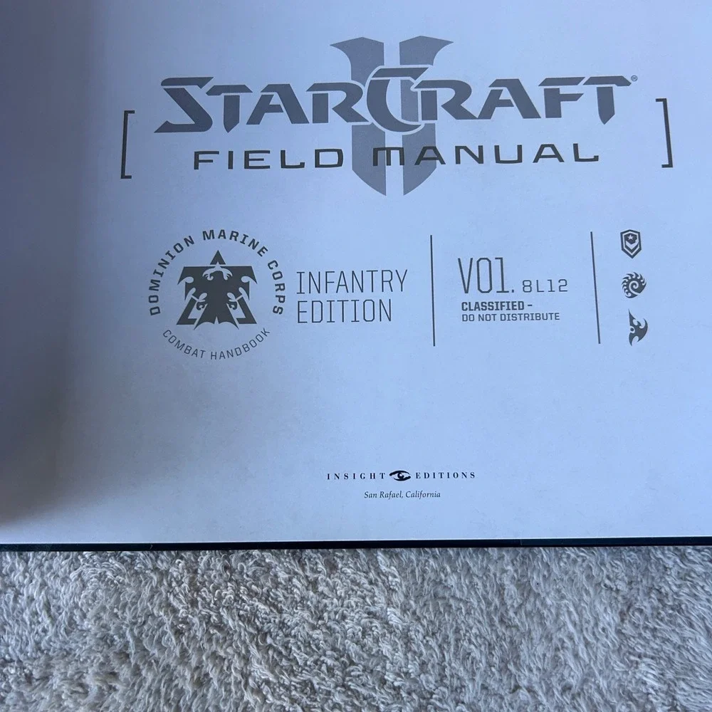 StarCraft II Field Manual Infantry Edition Vol 1 Hardcover 2015 by Rick Barba